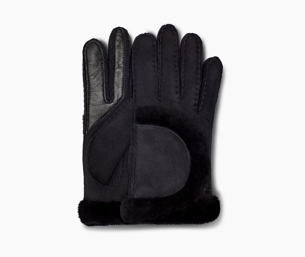 Ugg Gloves Canada - Ugg Women's Sheepskin Exposed Seam Black